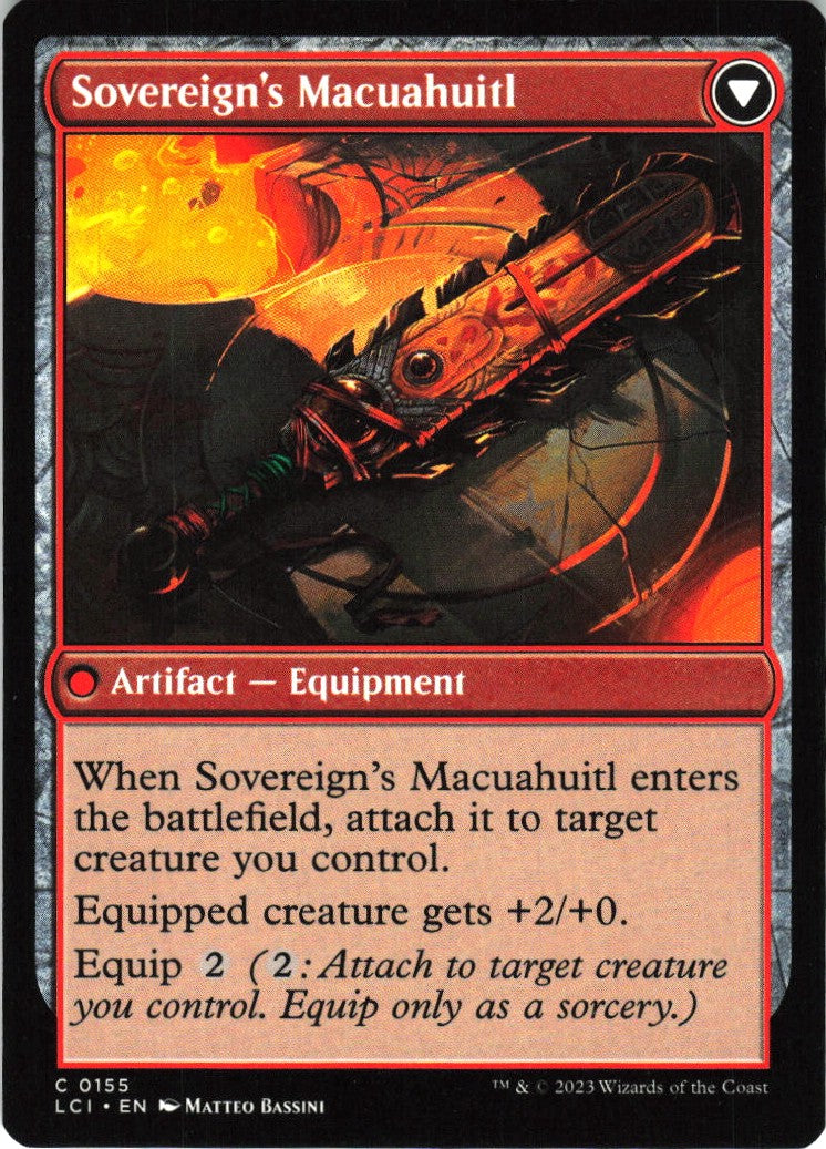 Idol of the Deep King // Sovereign's Macuahuitl #155 Non-Foil