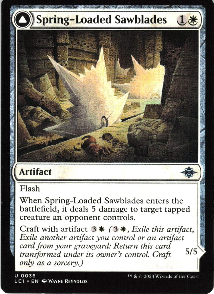 Spring-Loaded Sawblades // Bladewheel Chariot #36 The Lost Caverns of Ixalan MTG