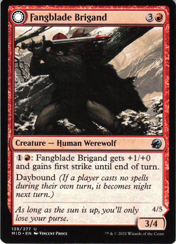 Fangblade Brigand // Fangblade Eviscerator #139/277 Non-Foil