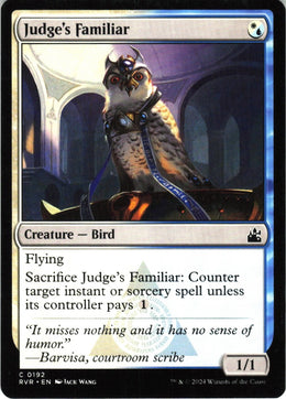 Judge's Familiar #192 NM