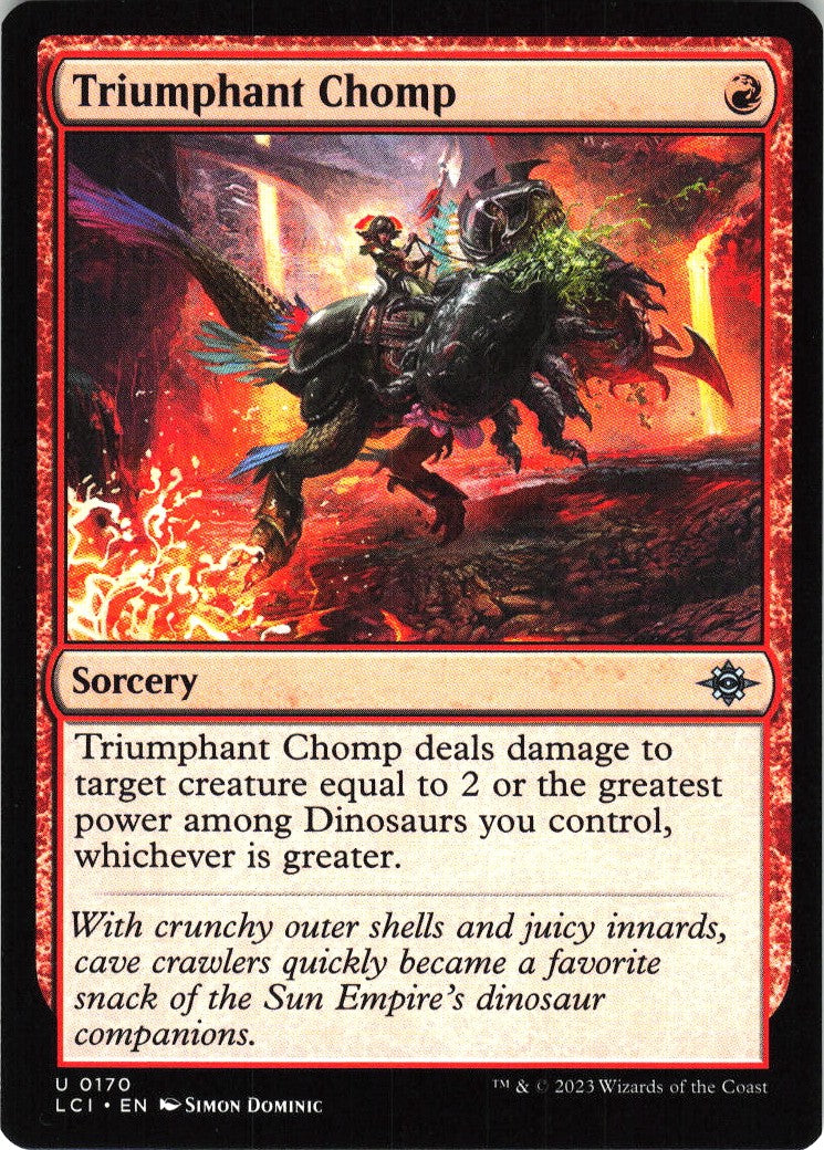 Triumphant Chomp #170 The Lost Caverns of Ixalan MTG Non-Foil English