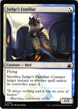 Judge's Familiar #192 NM