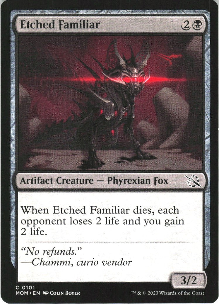 Etched Familiar #101 NM
