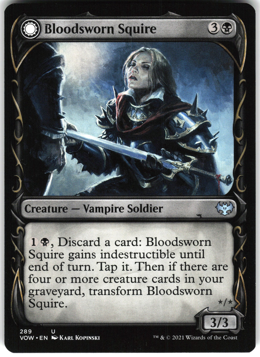 Bloodsworn Squire // Bloodsworn Knight #289 Innistrad: Crimson Vow MTG English