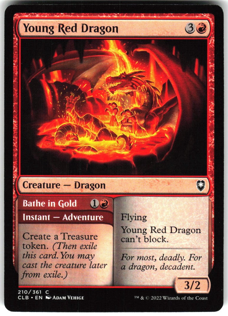 Young Red Dragon // Bathe in Gold #210 NM