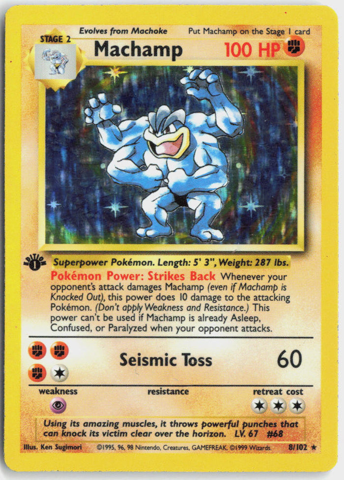 Machamp - Base Set #8/102 - Lightly Played - Holofoil