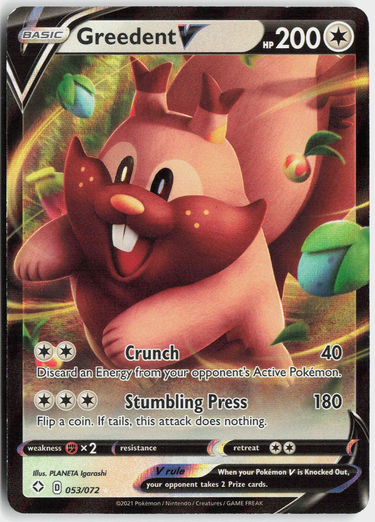 Greedent V - Shining Fates #53/72 - Lightly Played - Holofoil