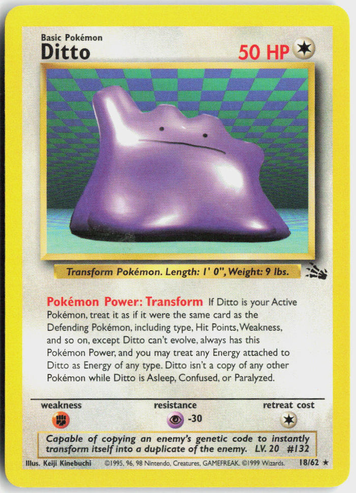 Ditto - Fossil #18/62 - Lightly Played - Normal