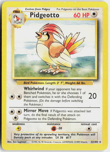 Pidgeotto - Base Set #22/102 - Lightly Played - Normal