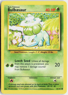 Bulbasaur - Base Set #44/102 - Lightly Played - Normal
