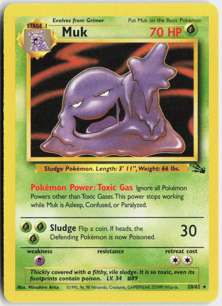 Muk - Fossil #28/62 - Lightly Played - Normal