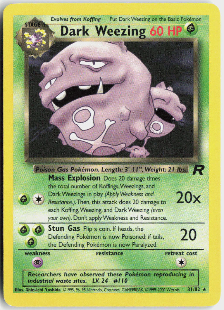 Dark Weezing - Team Rocket #31/82 - Lightly Played - Normal