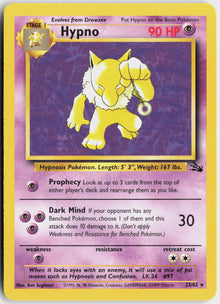 Hypno - Fossil #23/62 - Lightly Played - Normal