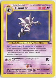 Haunter - Fossil #21/62 - Lightly Played - Normal