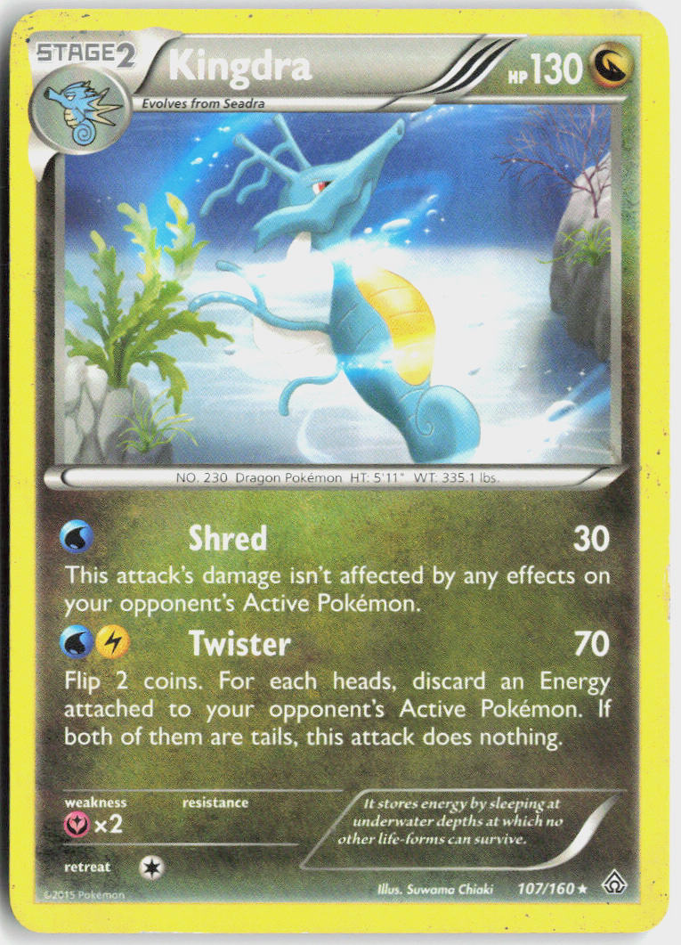 Kingdra - Primal Clash #107/160 - Moderately Played - Normal