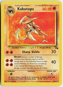 Kabutops - Fossil #24/62 - Lightly Played - Normal