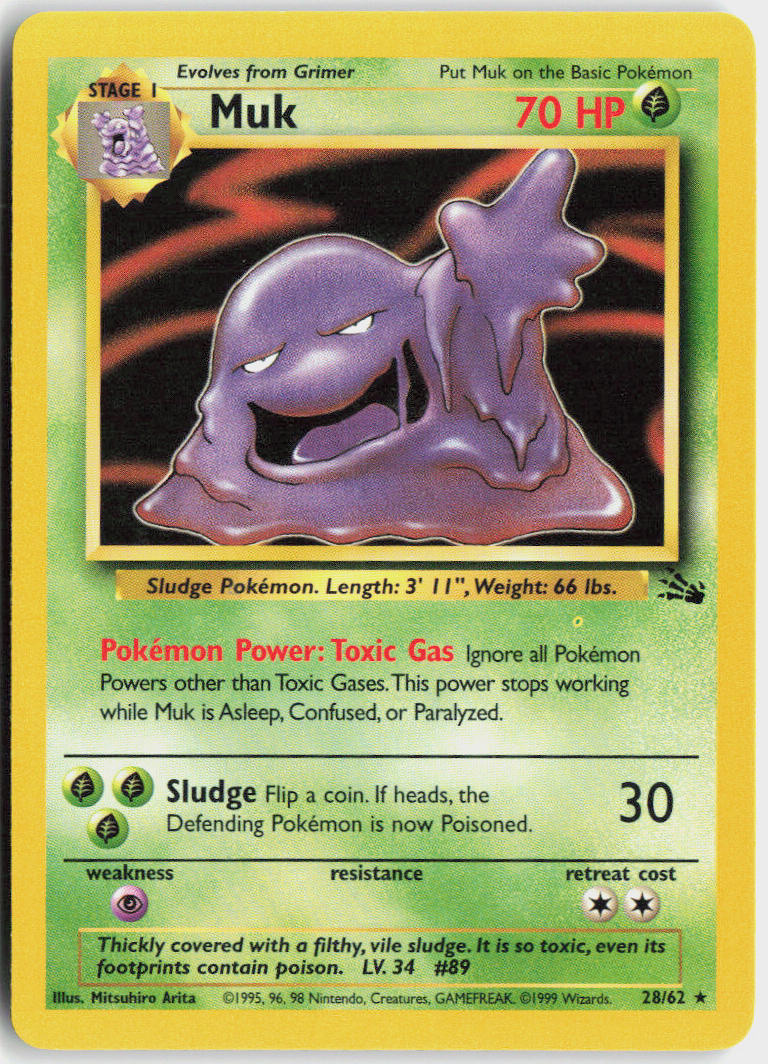 Muk - Fossil #28/62 - Lightly Played - Normal
