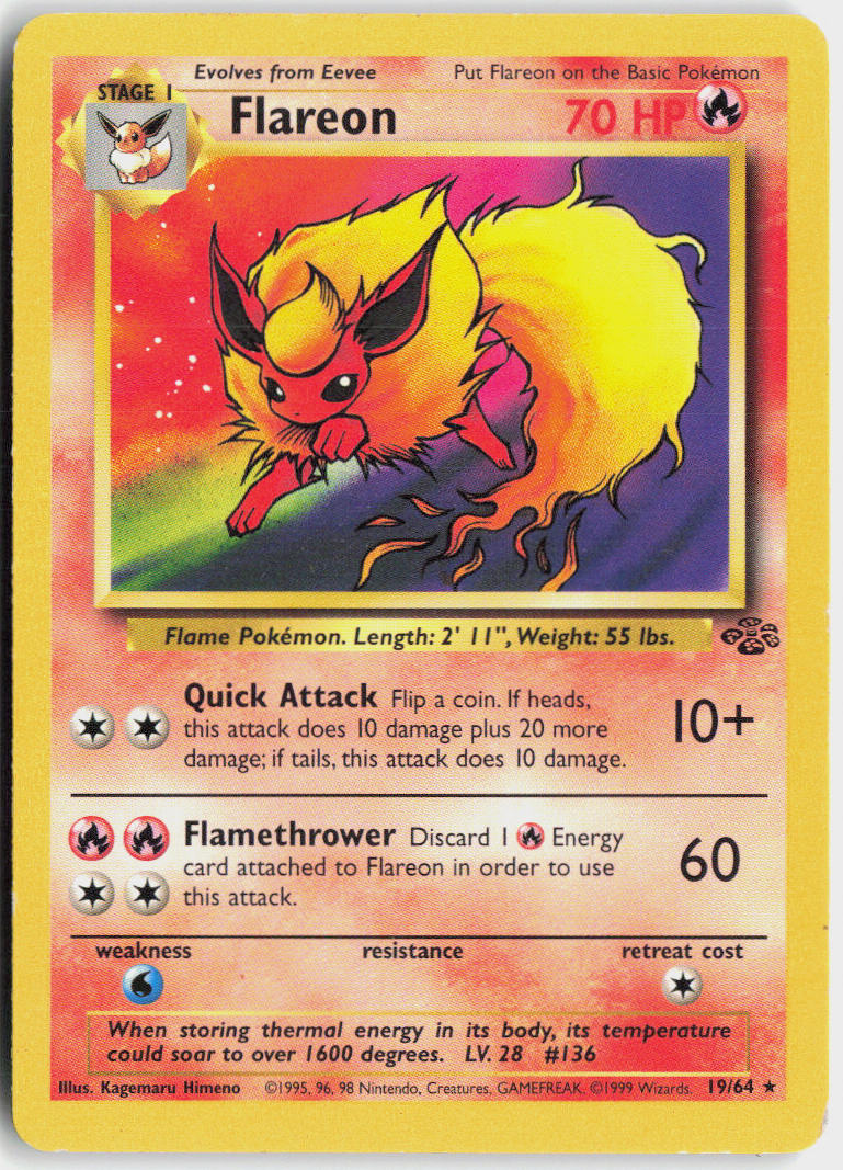 Flareon - Jungle #19/64 - Lightly Played - Normal