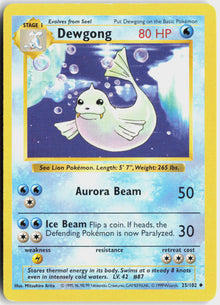 Dewgong - Base Set #25/102 - Lightly Played - Normal