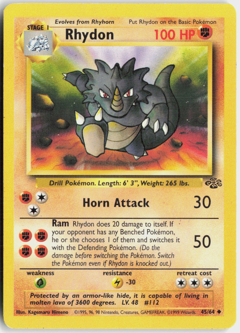 Rhydon - Jungle #45/64 - Lightly Played - Normal