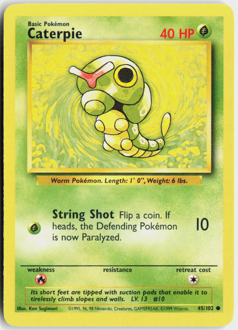 Caterpie - Base Set #45/102 - Lightly Played - Normal