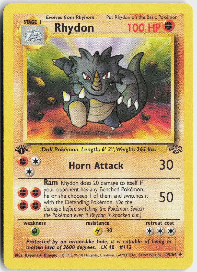 Rhydon - Jungle #45/64 - Lightly Played - Normal