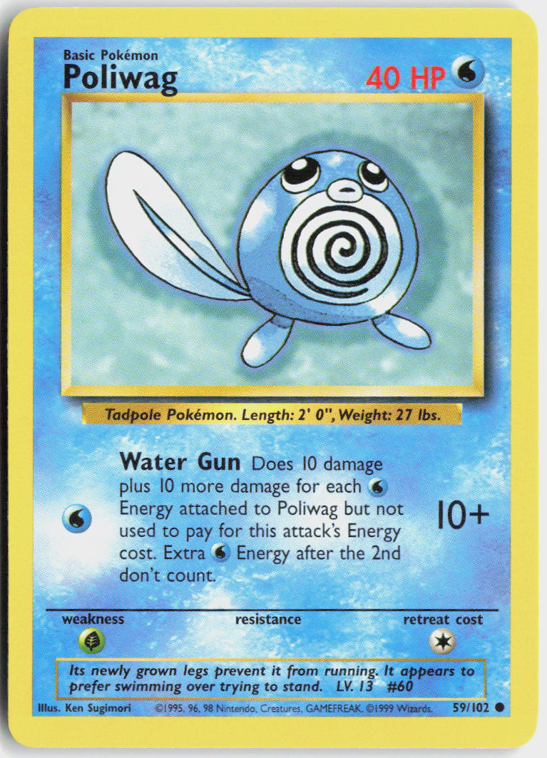 Poliwag - Base Set #59/102 - Lightly Played - Normal