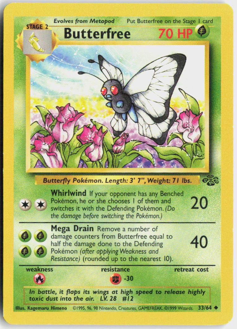 Butterfree - Jungle #33/64 - Lightly Played - Normal