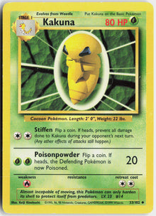 Kakuna - Base Set #33/102 - Lightly Played - Normal