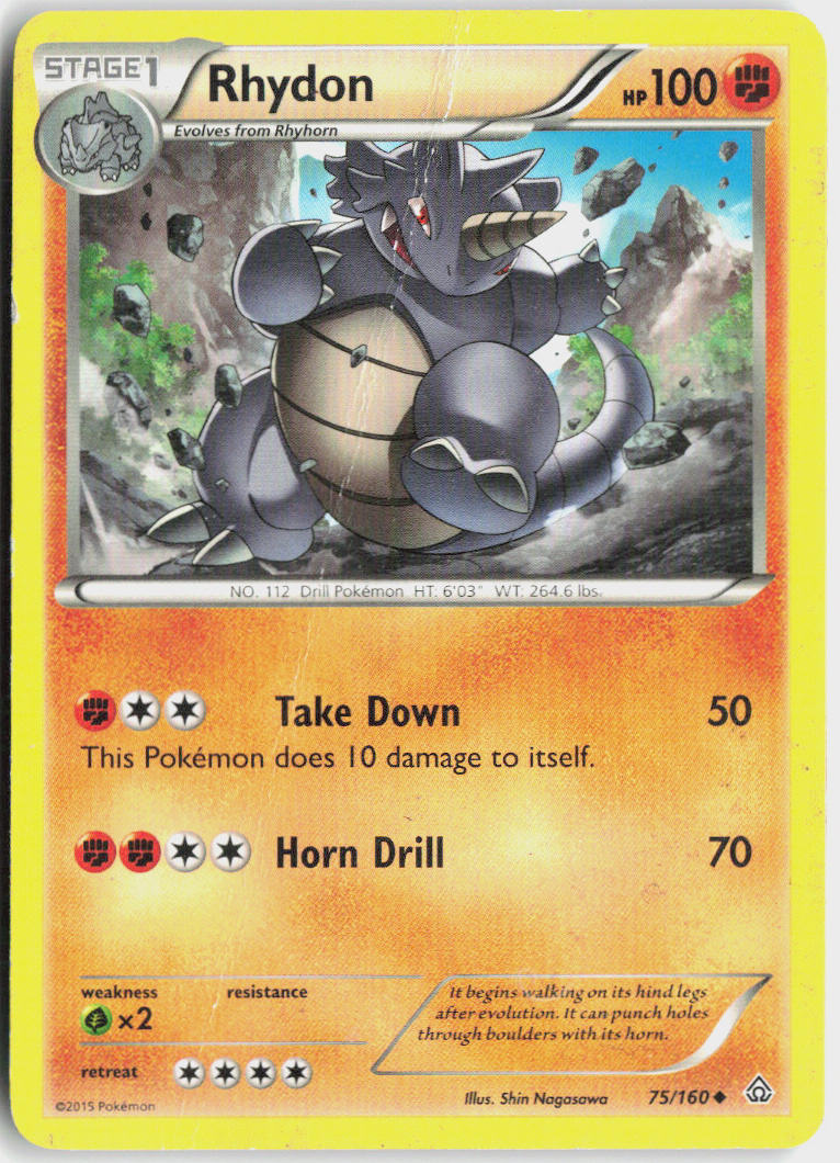 Rhydon - Primal Clash #75/160 - Moderately Played - Normal