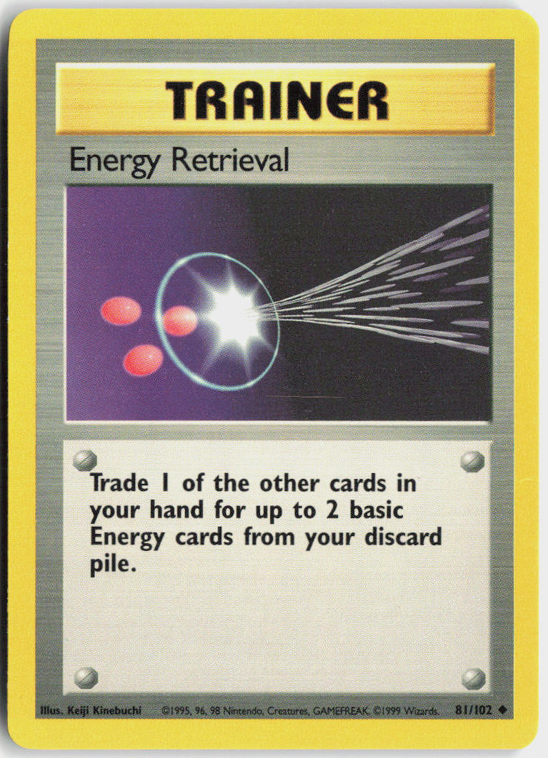 Energy Retrieval - Base Set #81/102 - Lightly Played - Normal