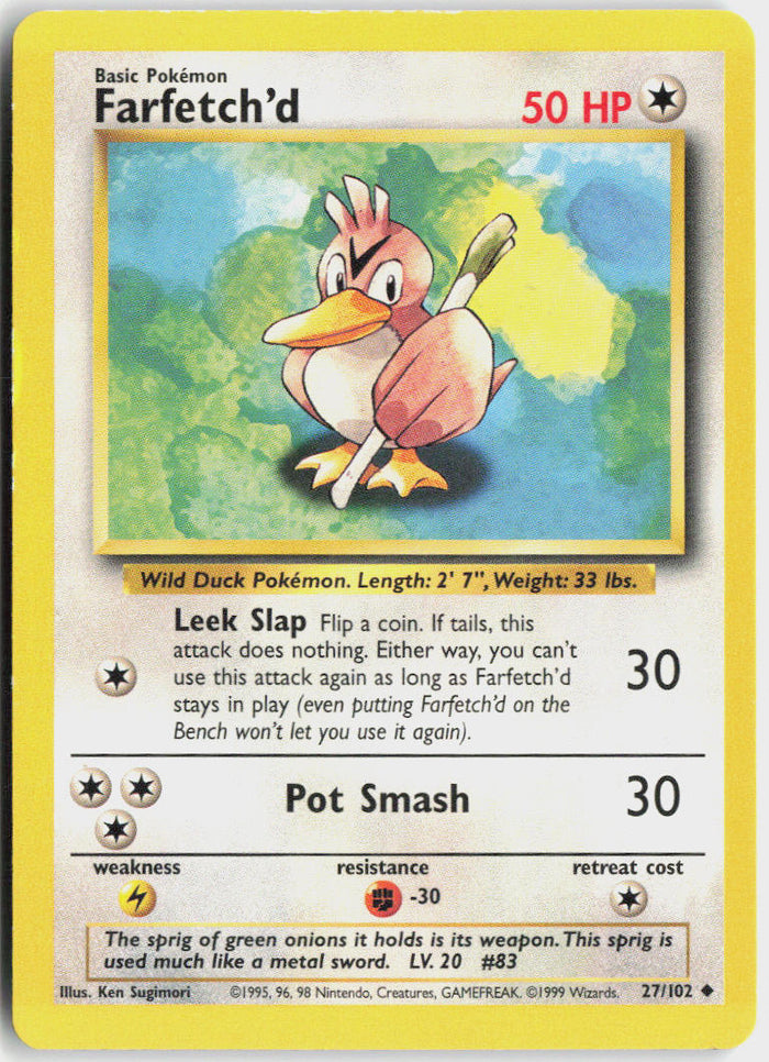 Farfetch'd - Base Set #27/102 - Lightly Played - Normal