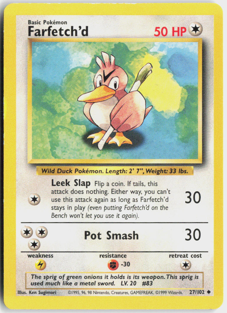 Farfetch'd - Base Set #27/102 - Lightly Played - Normal