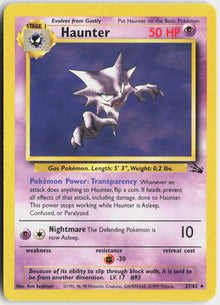 Haunter - Fossil #21/62 - Lightly Played - Normal