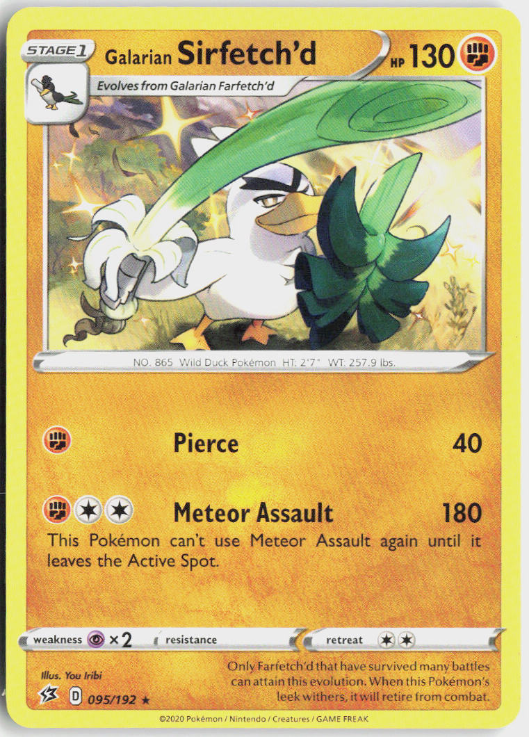 Galarian Sirfetch'd - Rebel Clash #95/192 - Near Mint - Normal