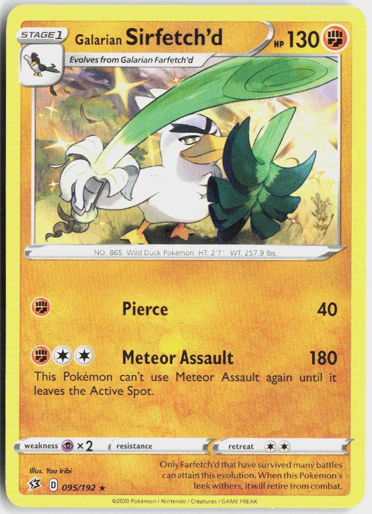 Galarian Sirfetch'd - Rebel Clash #95/192 - Near Mint - Normal