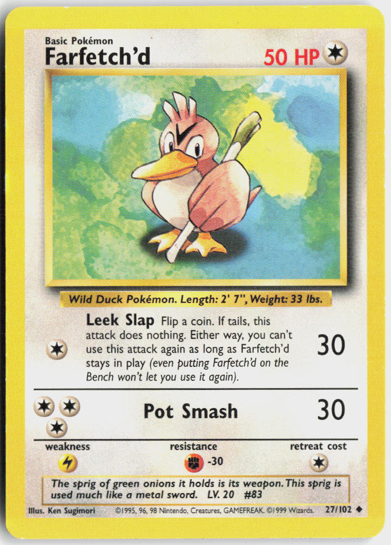 Farfetch'd - Base Set #27/102 - Lightly Played - Normal