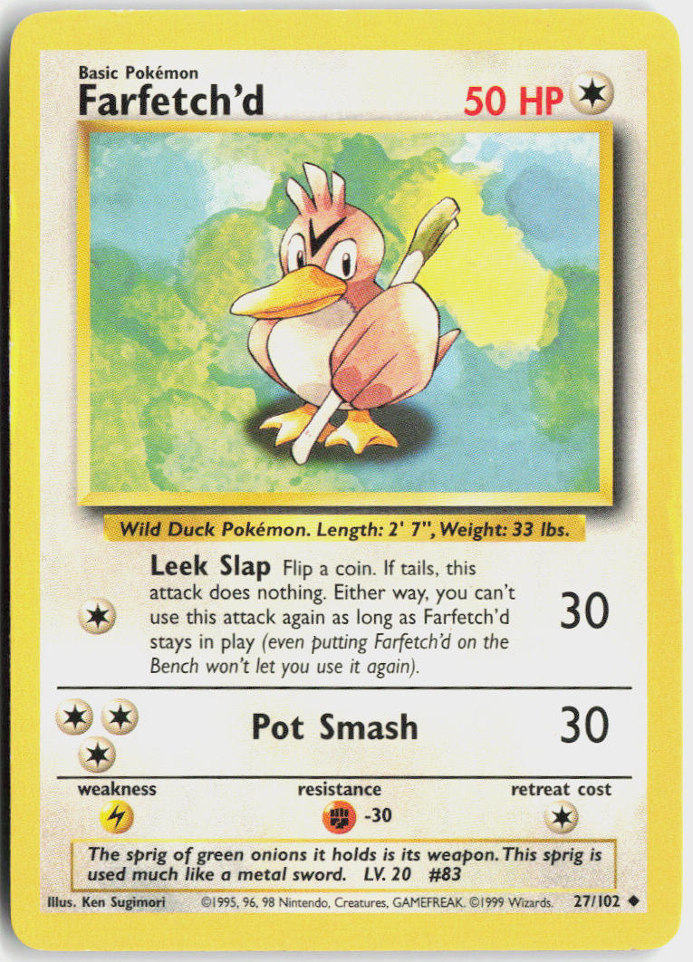 Farfetch'd - Base Set #27/102 - Lightly Played - Normal
