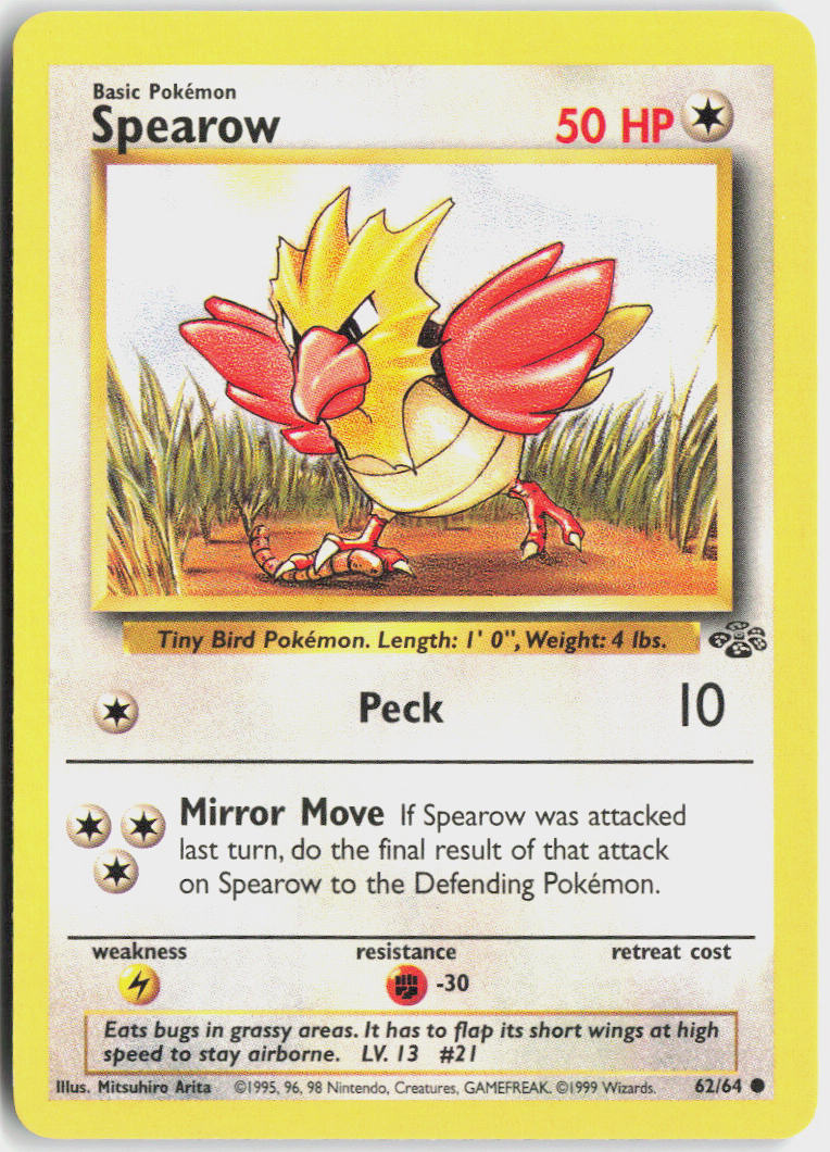 Spearow - Jungle #62/64 - Lightly Played - Normal