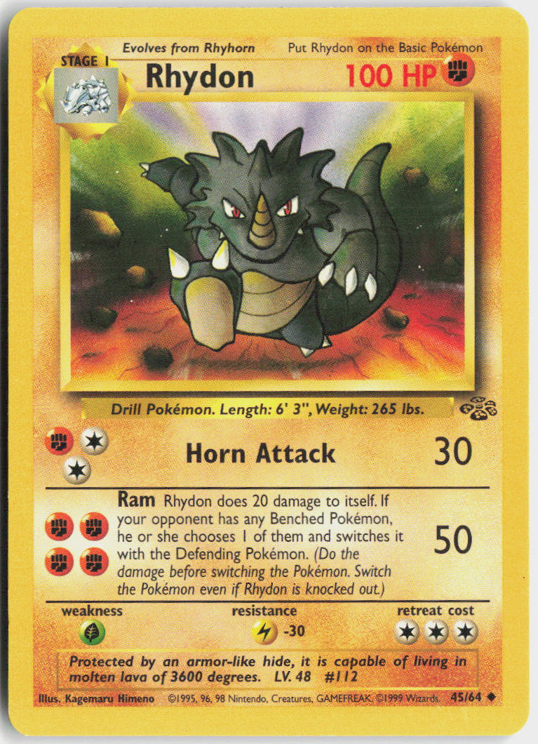 Rhydon - Jungle #45/64 - Lightly Played - Normal