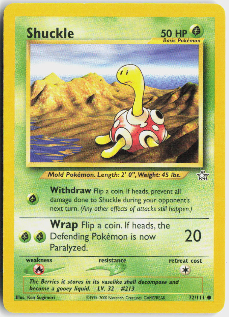 Shuckle - Neo Genesis #72/111 - Lightly Played - Normal