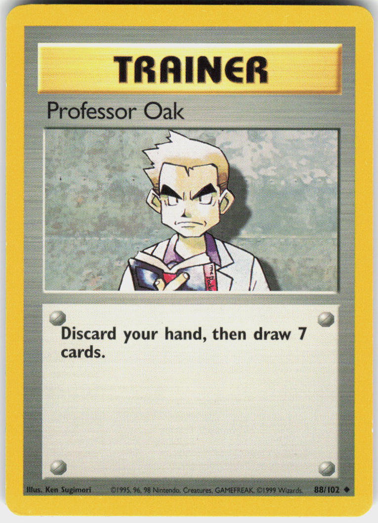 Professor Oak - Base Set #88/102 - Lightly Played - Normal