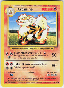 Arcanine - Base Set #23/102 - Lightly Played - Normal