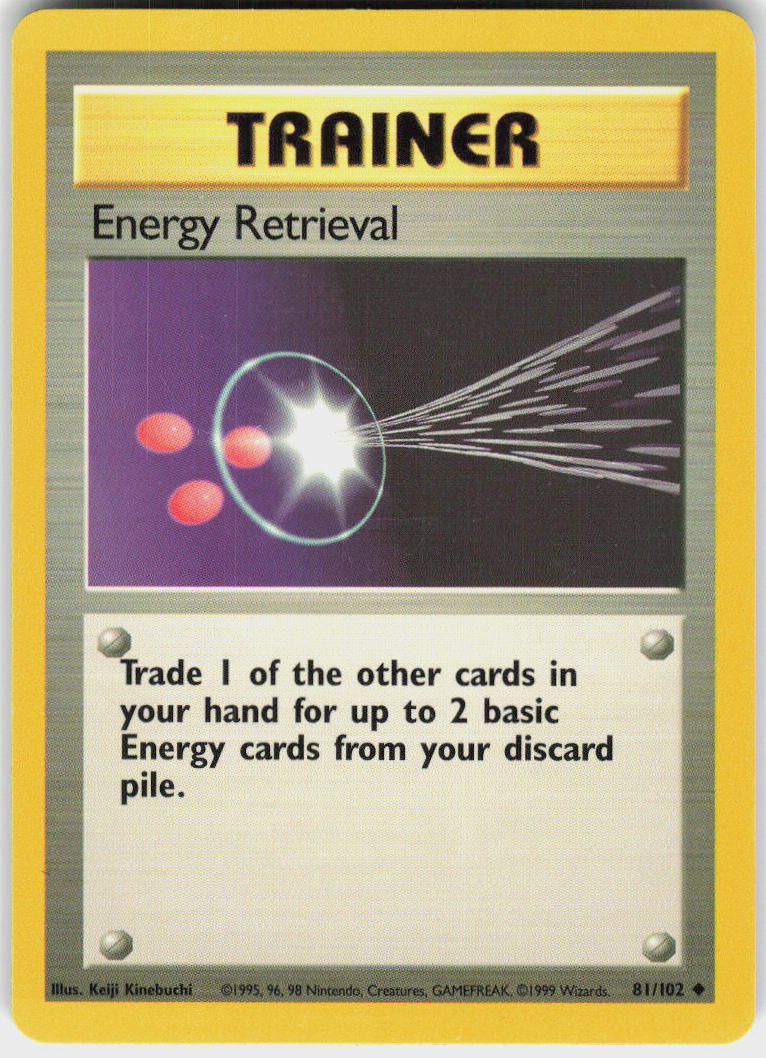 Energy Retrieval - Base Set #81/102 - Lightly Played - Normal