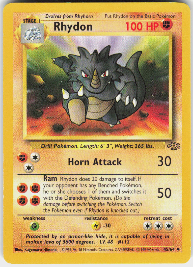 Rhydon - Jungle #45/64 - Lightly Played - Normal