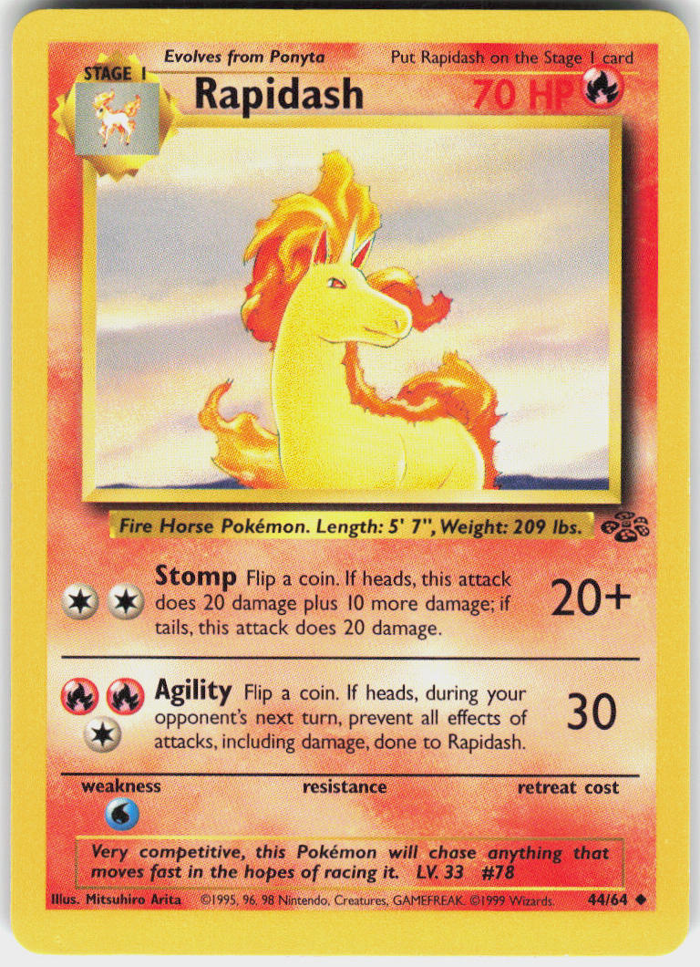 Rapidash - Jungle #44/64 - Lightly Played - Normal
