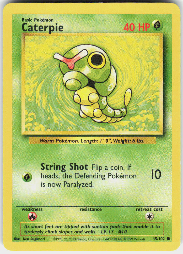 Caterpie - Base Set #45/102 - Lightly Played - Normal