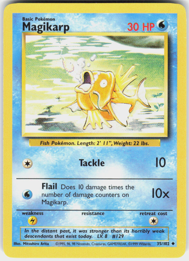 Magikarp - Base Set #35/102 - Lightly Played - Normal