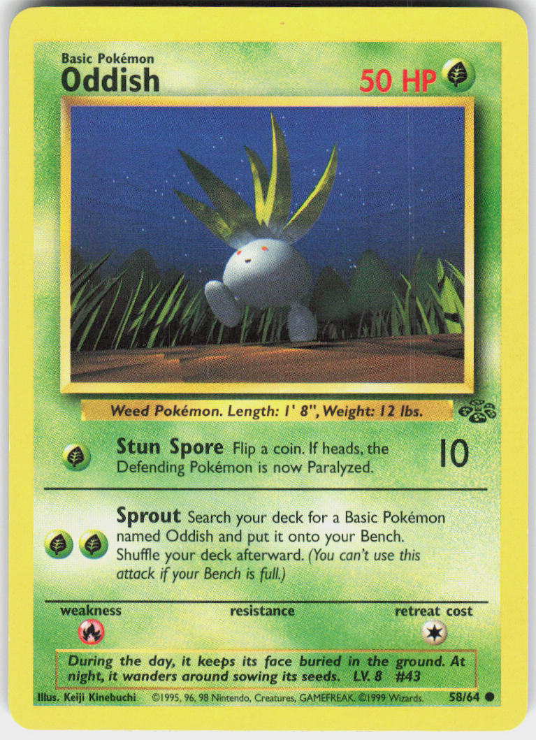 Oddish - Jungle #58/64 - Lightly Played - Normal