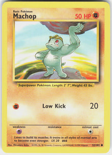 Machop - Base Set #52/102 - Lightly Played - Normal